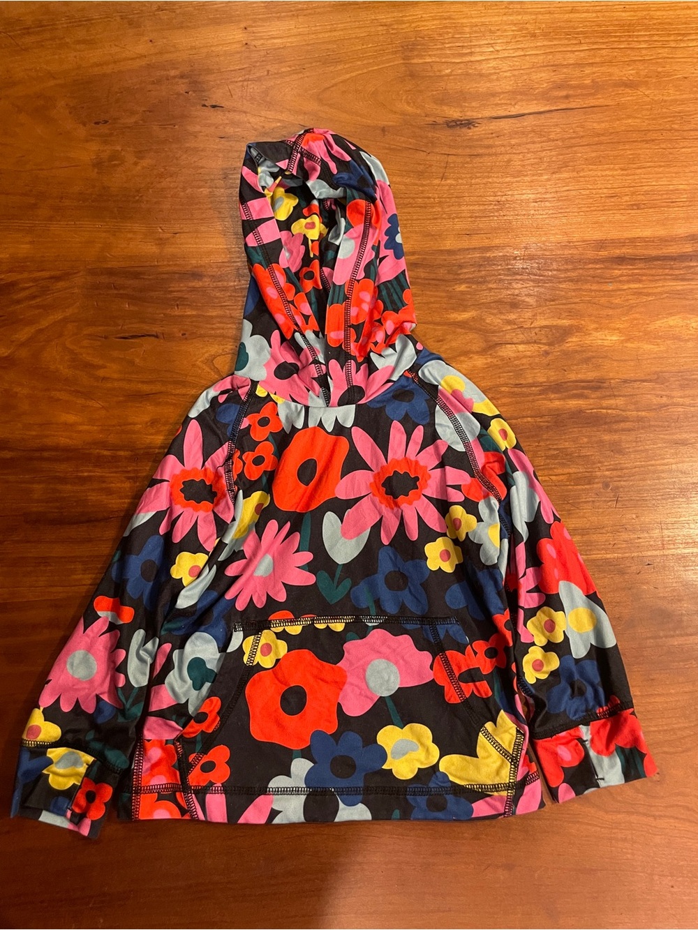 Hanna Andersson floral hooded shirt